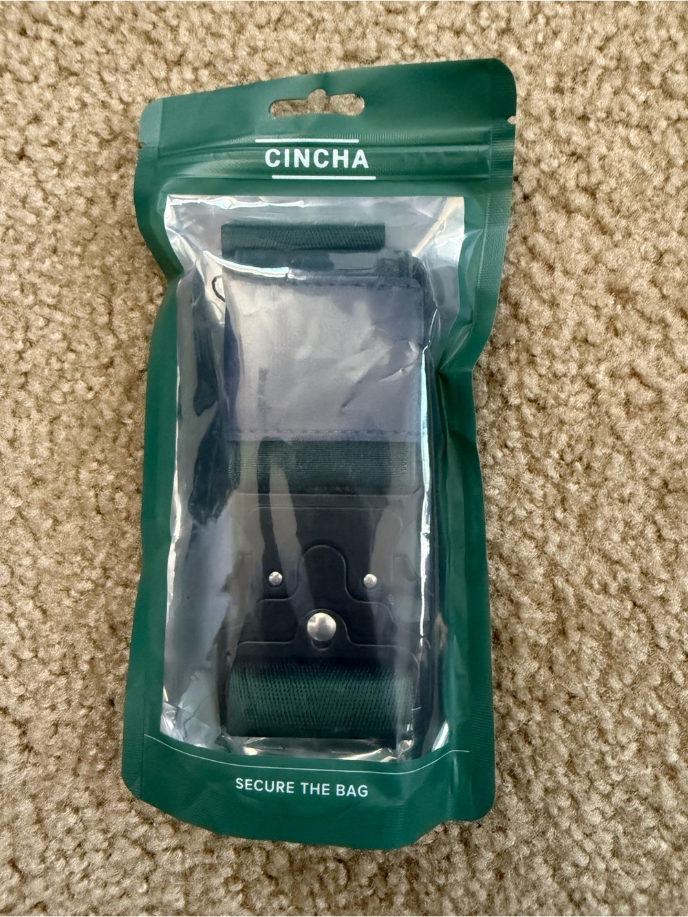 CINCHA Travel Belt Luggage Strap Black Quick Release Adjustable